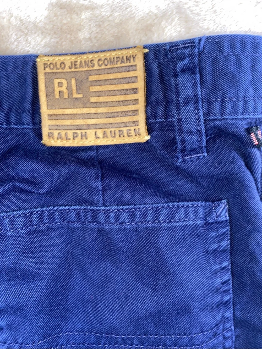 Vintage Ralph Lauren Navy Blue Cotton Flare Pants